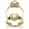 18 Carat Yellow Gold Diamond-14pt Opal-1.40ct Heart Ring