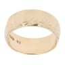 9ct Yellow Gold Patterned Wedding Band 7.5mm