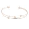 Silver Heart Torque Bangle by Icesia