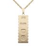 9ct Yellow Gold Ingot Pendant And Chain 20"