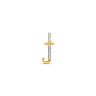 22ct Yellow Gold Initial J Cubic Zirconia Pendant