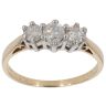 9ct Yellow Gold 0.50ct Brilliant Cut Diamond Trilogy Ring