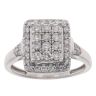 9ct White Gold 0.70ct Brilliant Cut Diamond Cluster Ring