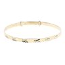 9ct Yellow Gold Patterned Expanding Baby Bangle