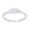 18ct White Gold 0.45ct Diamond Trilogy Ring
