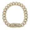 14ct Yellow Gold Monaco Classic Flex Lock Curb Bracelet 8"