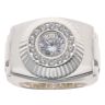 Silver Cubic Zirconia Watch Style Ring