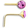 9ct Yellow Gold Cubic Zirconia Nose Stud