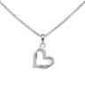 925 Sterling Silver Cubic Zirconia Heart Pendant and Chain 18"