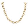 9ct Yellow Gold Patterned And Plain Belcher Chain 18"