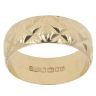 18ct Yellow Gold Patterned Wedding Band 6.8mm