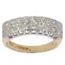 18ct Yellow Gold 0.55ct Brilliant Cut Diamond Two Row Ring