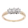 9ct Yellow Gold 0.50ct Diamond Trilogy Ring
