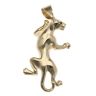 14ct Yellow Gold Green Gemstone Panther Pendant