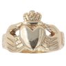 9ct Yellow Gold Plain Claddagh Ring