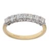 18ct Yellow Gold 0.75ct Brilliant Cut Diamond Half Eternity Ring