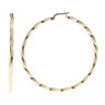 14ct Yellow Gold Twist Hoop Earrings