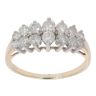 9ct Yellow Gold 1.00ct Brilliant Cut Diamond Two Row Ring