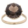 9ct Yellow Gold Smoky Quartz Single Stone Ring