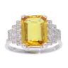 Platinum Yellow Sapphire and 0.30ct Diamond Ring