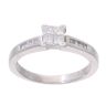 18ct White Gold 0.33ct Princess and Brilliant Cut Diamond Ring
