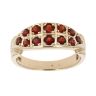 9ct Yellow Gold Two Row Garnet Ring