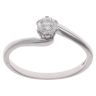 18ct White Gold 0.33ct Brilliant Cut Diamond Solitaire Twist Ring