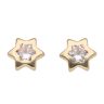 9ct Yellow Gold Cubic Zirconia Star Stud Earrings