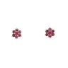 9ct Yellow Gold Ruby Cluster Stud Earrings