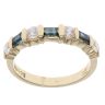 9ct Yellow Gold Cubic Zirconia and Sapphire Fancy Ring