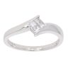 18ct White Gold 0.24ct Princess Cut Diamond Twist Cluster Ring