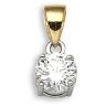 18ct Yellow Gold 0.50ct Diamond Claw Set Pendant