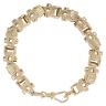 9ct Yellow Gold Patterned Fancy Bracelet 9"
