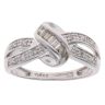 9ct White Gold 0.20ct Diamond Knot Ring