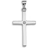 9 Carat White Gold 5pts Diamond Cross