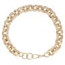 9ct Yellow Gold Patterned and Plain Belcher Bracelet 10"