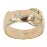 18ct Yellow Gold 0.10ct Diamond Buckle Ring