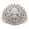 18ct Yellow Gold 1.60ct Brilliant Cut Diamond Cluster Ring