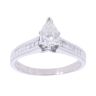 14ct White Gold 1.25ct Pear And Brilliant Cut Diamond Solitaire Ring