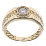 14ct Yellow Gold Cubic Zirconia Signet Ring