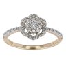 9ct Yellow Gold 0.45ct Diamond Cluster Ring by Anya Belle