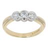 18ct Yellow Gold 0.50ct Diamond Trilogy Ring