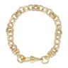 Gold Plated Silver Belcher Heart Bracelet 7.5"