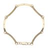 9ct Yellow Gold 0.03ct Diamond and Moondust Wave Bracelet 7.5"