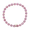 9ct Yellow Gold Pink Topaz Bracelet 7.5"