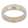 9ct Yellow and White Gold Milgrain Wedding Band 4.9mm