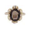9ct Yellow Gold Single Stone Smoky Quartz Ring