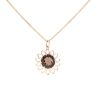 9ct Yellow Gold Smoky Quartz Pendant And Curb Chain 18"