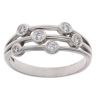 18ct White Gold 0.25ct Brilliant Cut Diamond Fancy Ring
