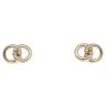 925 Sterling Silver Gold Plated Entwined Circles Earrings
